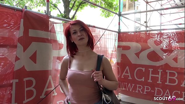 GERMAN SCOUT – Rothaarige Studentin Jenny bei Strassen Casting fuer Geld gefickt